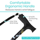 Vive Health Height Adjustable Folding Cane, 33 - 37 Inches, Dark Butterfly