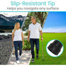 Vive Health Folding Cane with Adjustable Height for Enhanced Walking Support and Stability