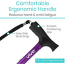 Vive Health Folding Cane with Adjustable Height for Enhanced Walking Support and Stability