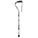Vive Health Adjustable Offset Walking Cane, Gray Poly with Ergonomic Grip and Non-Slip Rubber Tip for Stability and Support. Moovkart