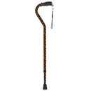 Vive Health Adjustable Offset Walking Cane, Leopard with Ergonomic Grip and Non-Slip Rubber Tip for Stability and Support. Moovkart
