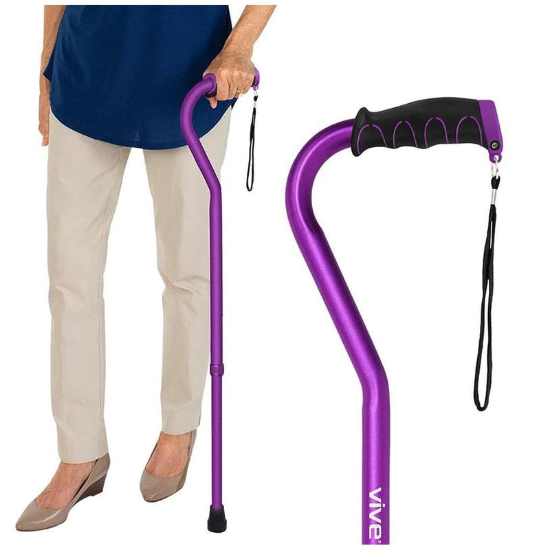 Vive Health Offset Cane 29 - 38 Inches, Purple