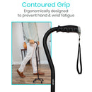 Vive Health Quad Cane featuring ergonomic handle and non-slip tips for enhanced support, Moovkart.