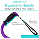 Vive Health Quad Cane, Purple, stable walking cane with adjustable height and self-standing design. Moovkart