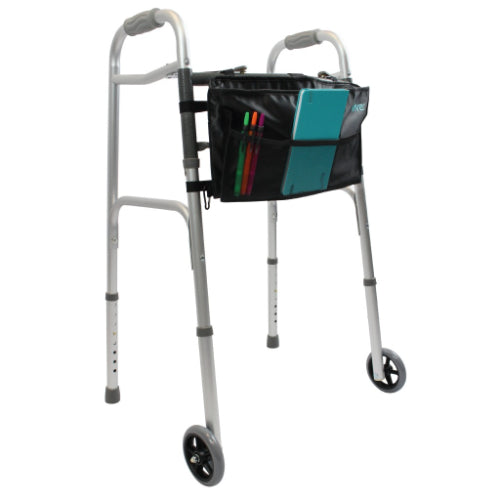 Vive Health Folding Walker, Lightweight, Hand Grips, Black Bag