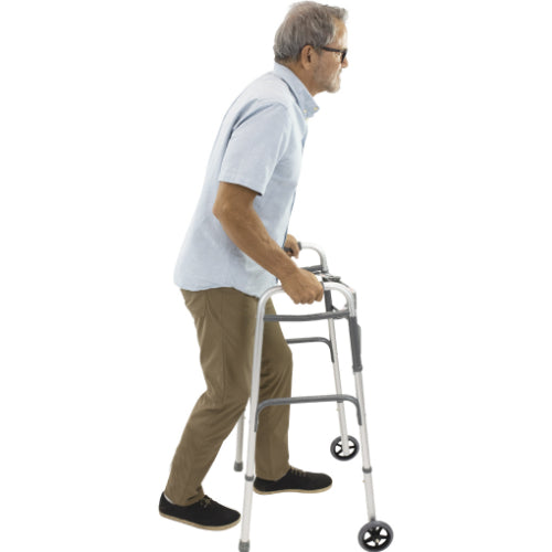 Vive Health Lightweight Economy Walker with Wheels – Adjustable