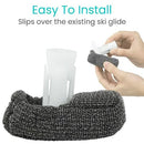 Vive Health Walker Ski Glide Covers for Floor Protection and Quiet Mobility Support, 4 Pack