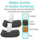 Vive Health Walker Ski Glide Covers for Floor Protection and Quiet Mobility Support, 4 Pack