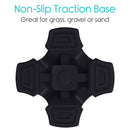 Vive Health Standing Quad Cane Tip, Non-Slip Rubber Replacement for 0.75 Inch Canes, Black