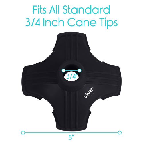Vive Health Standing Cane Tip, Black