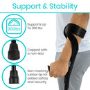 Vive Health Forearm Crutches, Lightweight Aluminum, Adjustable with Ergonomic Arm Cuffs, Black Pair
