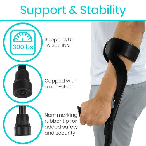 Vive Health Forearm Crutches for Comfort and Mobility