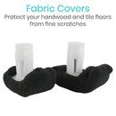 Vive Health 5-Inch Universal Walker Wheels with Ski Glides, Non-Marking Rubber, Gray Pair