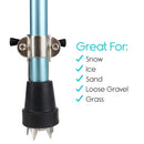 Vive Health Ice Cane Tips, 5-Prong Carbon Steel Base for Snow and Ice Stability, Pair