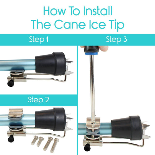 Vive Health Ice Cane Tips, Pair