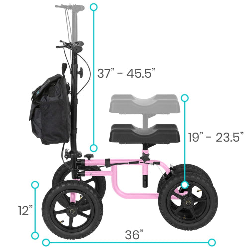 Vive Health All Terrain Knee Walker, Pink