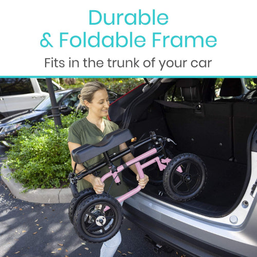 Vive Health All Terrain Knee Walker, Pink