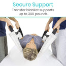 Vive Health Transfer Blanket, Reinforced Waterproof Nylon for Patient Lift, 35 x 34 Inches