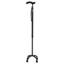 Vive Health Carbon Fiber Quad Cane, Adjustable Height, Self-Standing Base for Support and Stability
