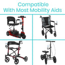 Vive Health Clip On Cup Holder, Non-slip Clamp, Expandable 3 Inch Base