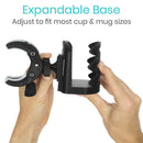Vive Health Clip On Cup Holder, Non-slip Clamp, Expandable 3 Inch Base