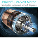 Vive Health 3 Wheel Mobility Scooter, 12.4 Mile Range with Flat-Free Tires and 265 lbs Capacity, Black