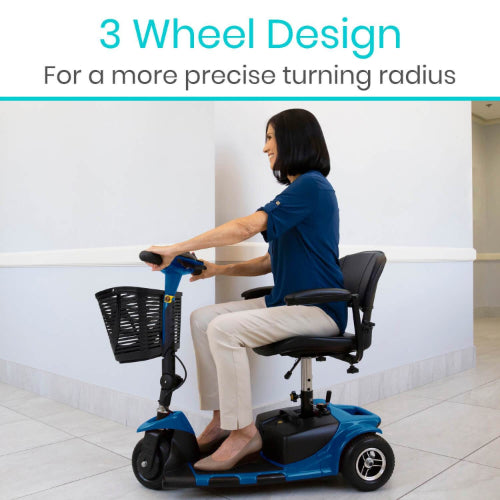 Vive Health 3 Wheel Mobility Scooter, Blue