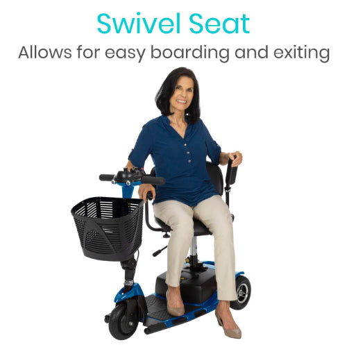Vive Health 3 Wheel Mobility Scooter, Blue