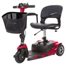 Vive Health 3 Wheel Mobility Scooter, 12.4 Mile Range with Flat-Free Tires and 265 lbs Capacity, Red