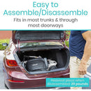 Vive Health 3 Wheel Mobility Scooter, 12.4 Mile Range, Flat-Free Tires and 265 lbs Capacity, Silver