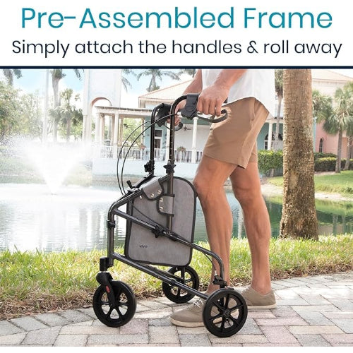 Vive Health Tri-Rollator, Lightweight, Foldable and Height Adjustable, Pack of 2