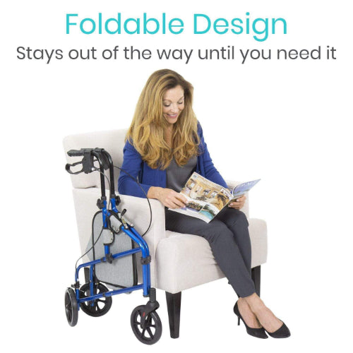 Vive Health 3 Wheel Rollator, Purple
