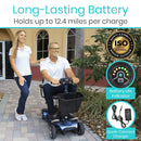 Vive Health 4-Wheel Mobility Scooter with Padded Seat, 12.4 Mile Range and 265 lbs Capacity