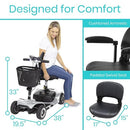 Vive Health 4-Wheel Mobility Scooter with Padded Seat, 12.4 Mile Range and 265 lbs Capacity