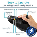 Vive Health Foldable Electric Power Wheelchair, Long Range Lightweight Transport Chair