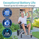 Vive Health Foldable Electric Power Wheelchair, Long Range Lightweight Transport Chair