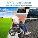Vive Health Compact Electric Power Wheelchair, Lightweight Folding Aluminum Frame with Joystick