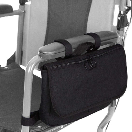 Vive Health Mobility Side Bag, Zippered with Flap, Black