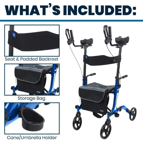 Vive Health Upright Walker, Blue, Pack of 2
