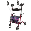 Vive Health Upright Walker Tall, Adjustable Handles, 8 Inch Wheels, Foldable with Seat and Bag