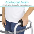 Vive Health Sheepskin Walker Grips, Foam Padding and Non-Slip for Mobility Aid, Black, Pair