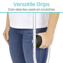 Vive Health Sheepskin Walker Grips, Foam Padding and Non-Slip for Mobility Aid, Black, Pair