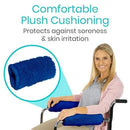 Vive Health Sheepskin Walker Grips, Foam Padding and Non-Slip for Mobility Aid, Blue, Pair