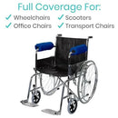 Vive Health Sheepskin Walker Grips, Foam Padding and Non-Slip for Mobility Aid, Blue, Pair