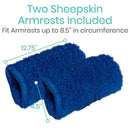 Vive Health Sheepskin Walker Grips, Foam Padding and Non-Slip for Mobility Aid, Blue, Pair