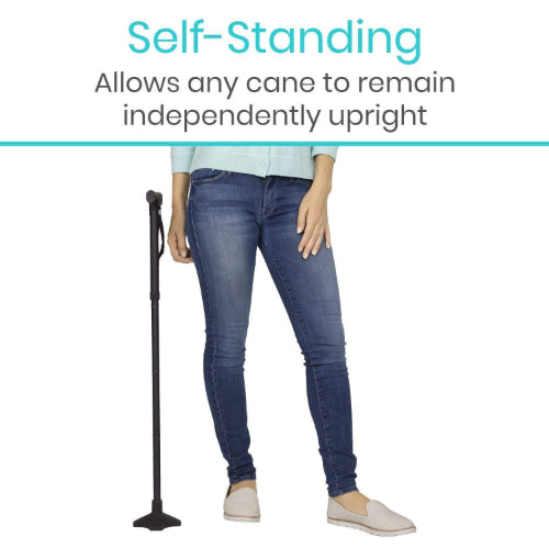 Vive Health Standing Cane Tip, .75" Cane Replacement, Compact Quad