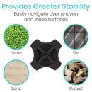 Vive Health Standing Cane Tip, 0.75 Inch Quad Rubber Base, Non-Slip Self-Supporting Replacement Tip