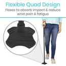 Vive Health Standing Cane Tip, 0.75 Inch Quad Rubber Base, Non-Slip Self-Supporting Replacement Tip