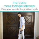 Vive Health Crutch Pouch with Zipper Pocket, Hand Grip Covers and Fits Standard Crutches, Black