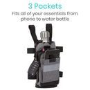 Vive Health Crutch Bag, Water Resistant Carry Pouch with Adjustable Non-Slip Straps, Gray